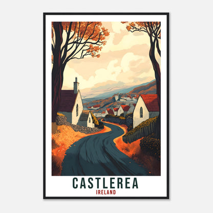Castlerea Travel Print Ireland Home Decor Castlerea Wall Art Gift Wall Hanging Gift Castlerea Irish Artwork Travel Poster Ireland Travel Art