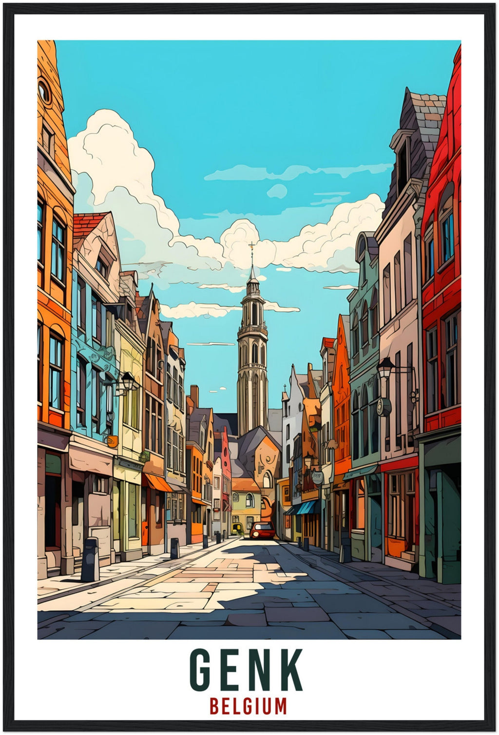 Genk Travel Print Wall Art Genk Belgium Home Décor Artwork Wall Hanging Genk Art Gifts Genk Travel Poster Belgian City Art Lovers Gift