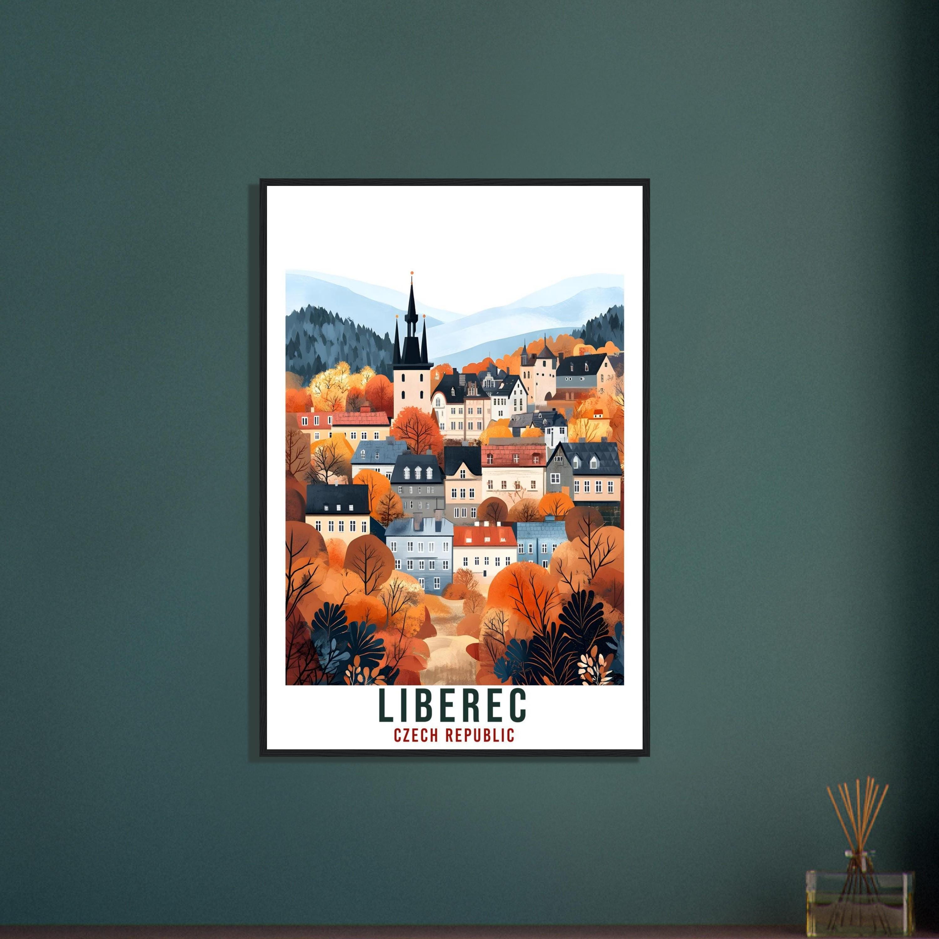 Liberec Travel Print Czechia Home Decor Liberec Wall Art Gift Wall Hanging Art Lover Liberec Czech Republic Artwork Travel Poster Travel Art