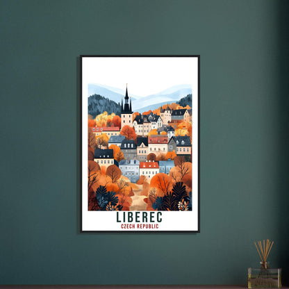Liberec Travel Print Czechia Home Decor Liberec Wall Art Gift Wall Hanging Art Lover Liberec Czech Republic Artwork Travel Poster Travel Art