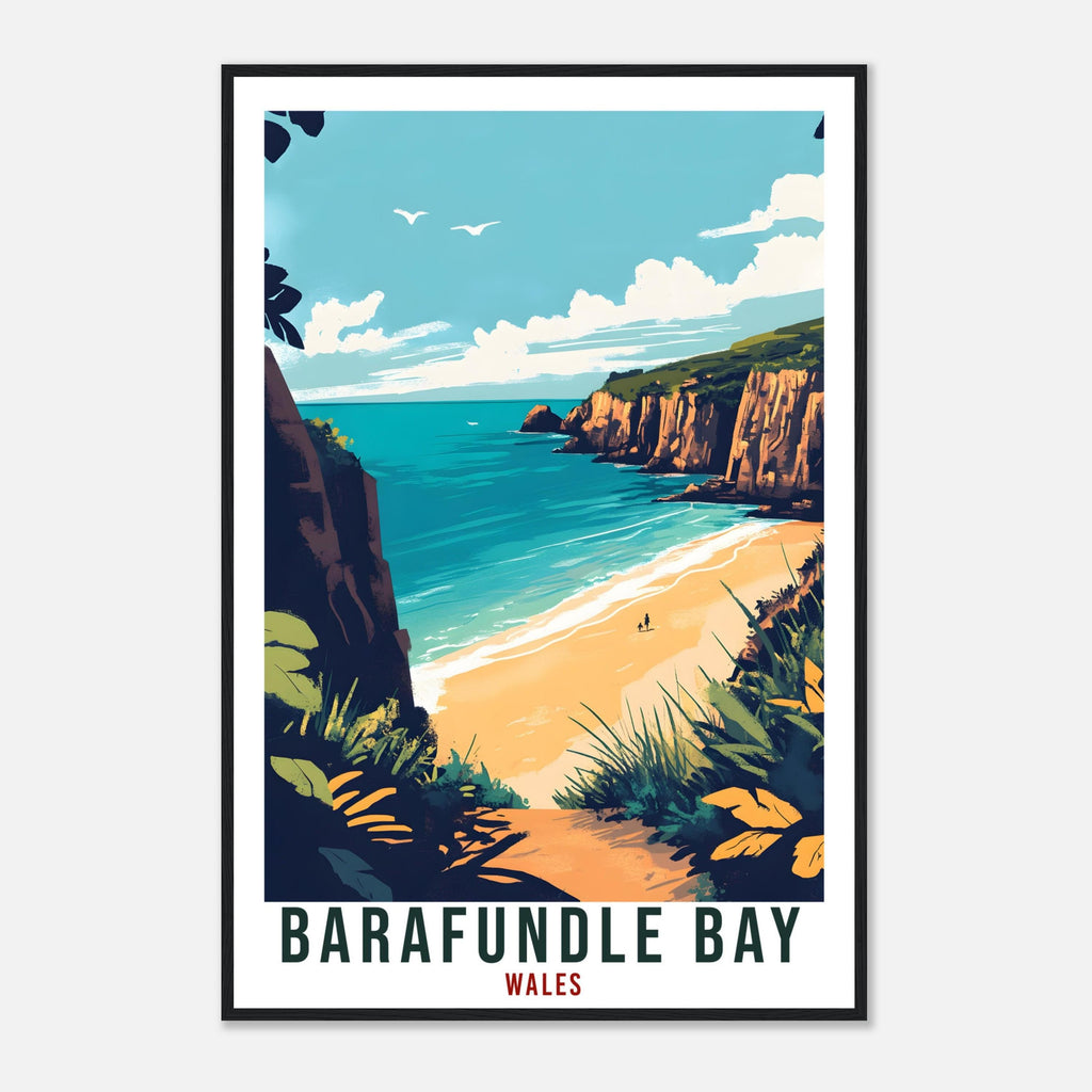 Barafundle Bay Travel Print Wales Home Decor Barafundle Bay Wall Art Wall Hanging Art Lover Wales Artwork Travel Poster Barafundle Bay Gift