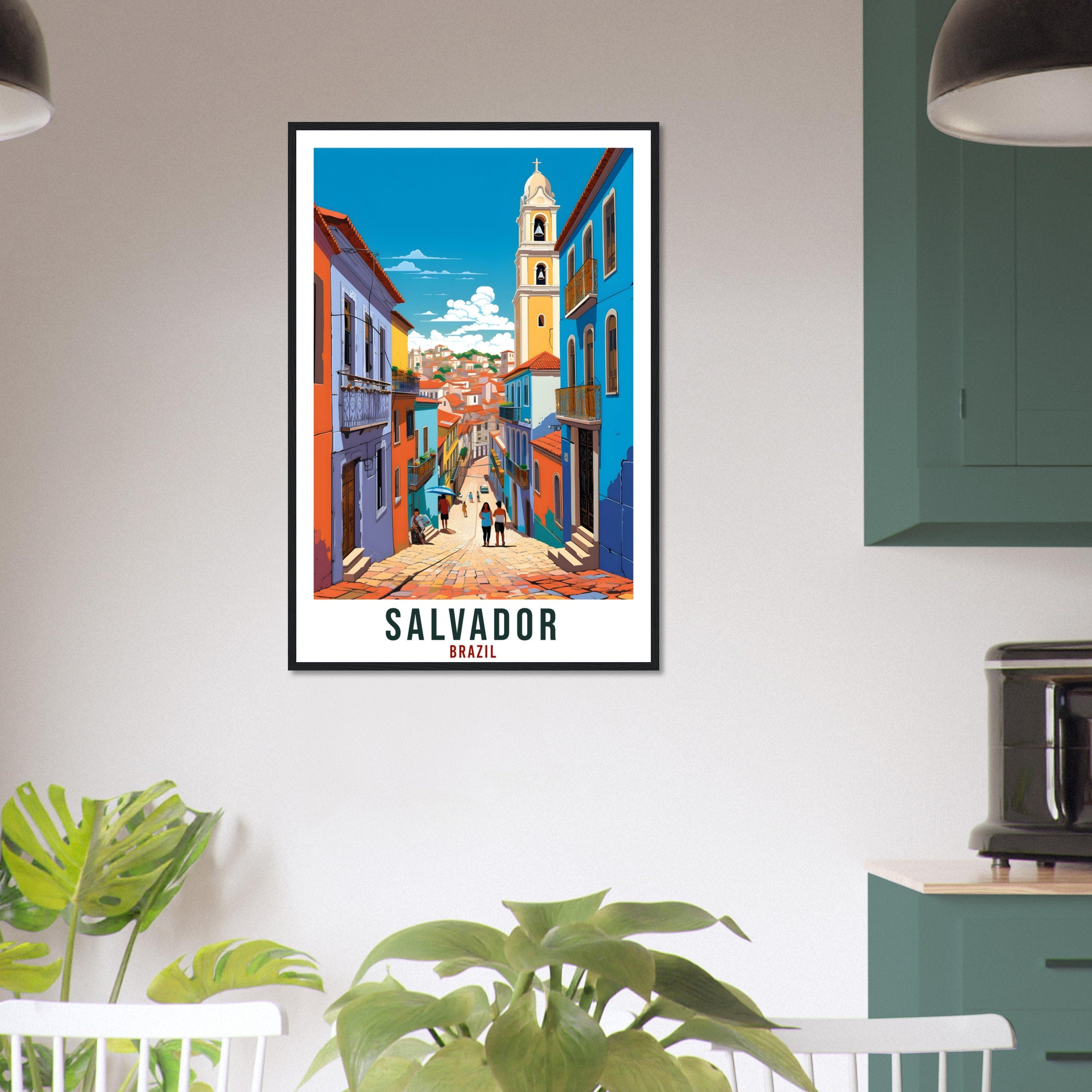 Salvador Travel Print Wall Art Salvador Brazil Wall Hanging Artwork Salvador Art Gifts Salvador Travel Poster Brazil Decor Art Lovers Gift