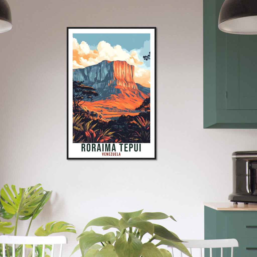 Roraima Tepui Travel Print Venezuela Decor Wall Art Gift Wall Hanging Art Lover Roraima Tepui Venezuelan Artwork Travel Poster Travel Art
