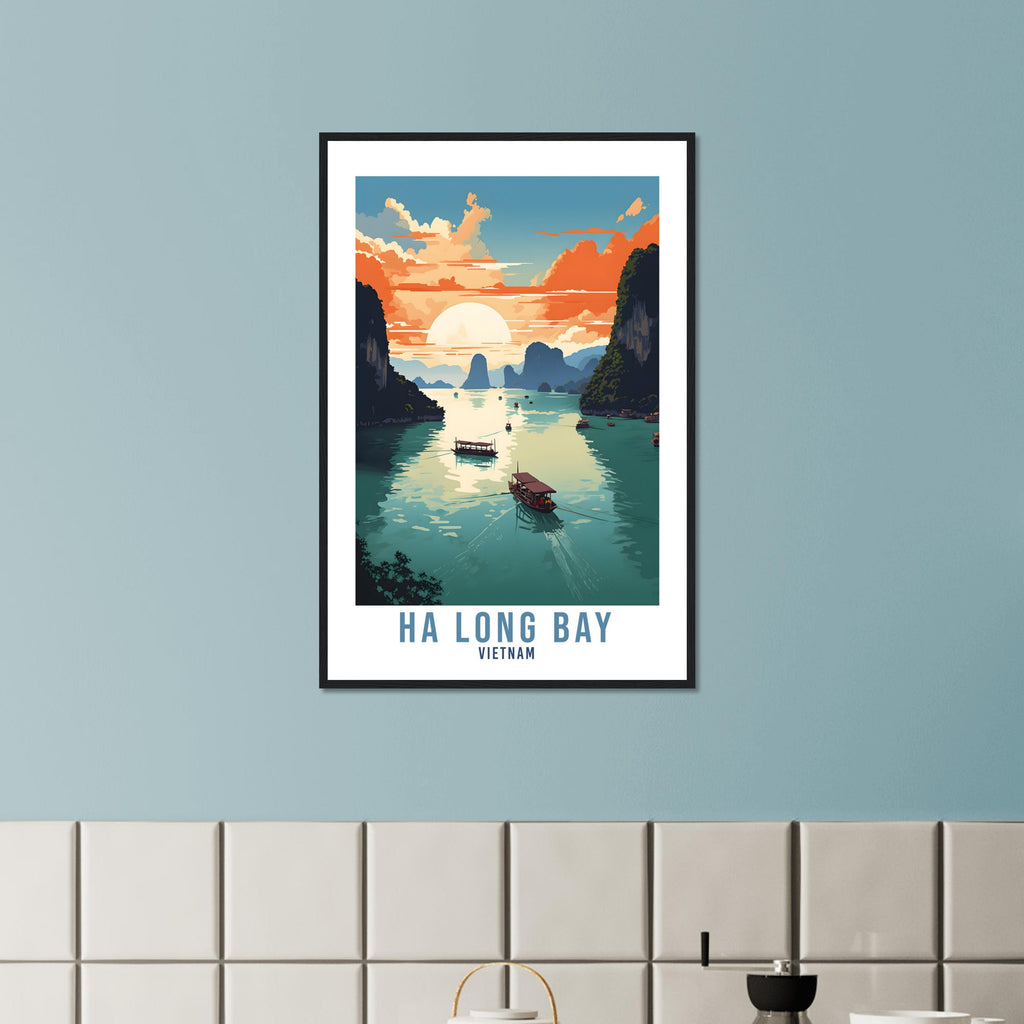 Ha Long Bay Travel Print Wall Art Ha Long Bay Sunset Thailand Gift Holiday Print Art Print Ha Long Bay Travel Poster Ha Long Bay Art Print