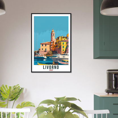 Livorno Travel Print Italy Wall Art Wall Hanging Home Living Décor Livorno Gift Art Lovers Gift Italy Artwork Gift Italian Travel Poster