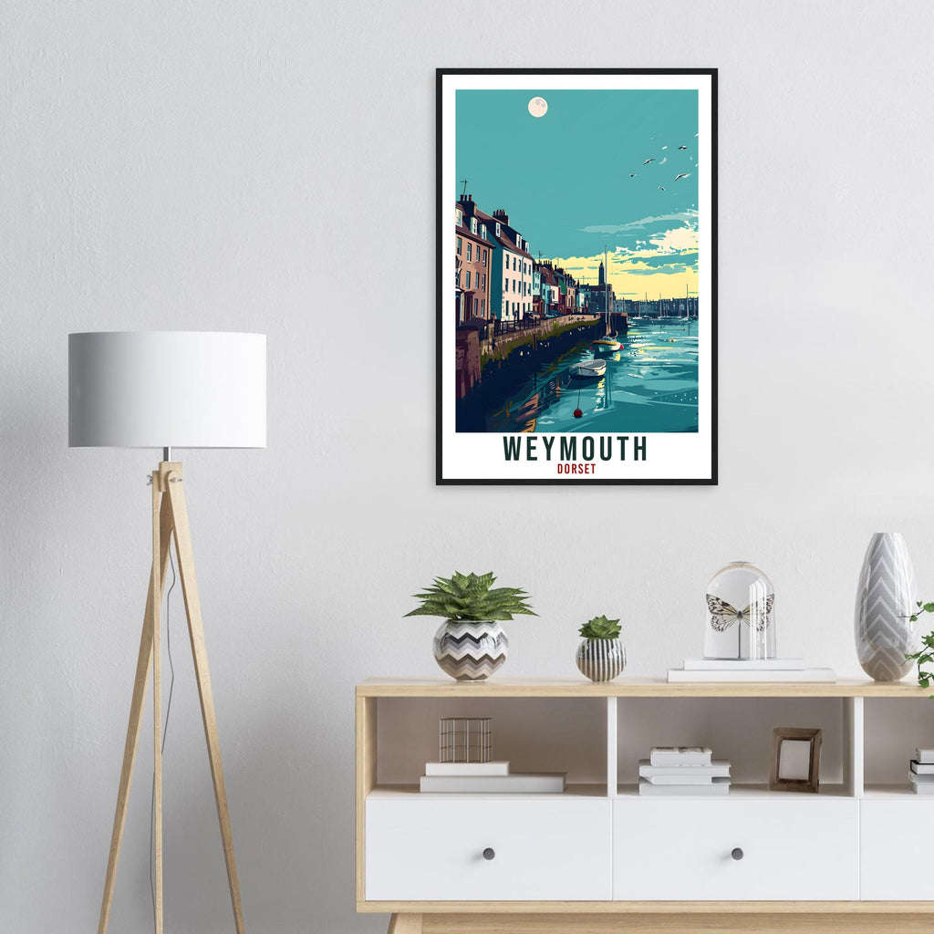 Weymouth Travel Print Dorset Wall Art Home Decor Wall Hanging Travel Art Gift Weymouth Travel Poster England Landscape Artwork Art Lover