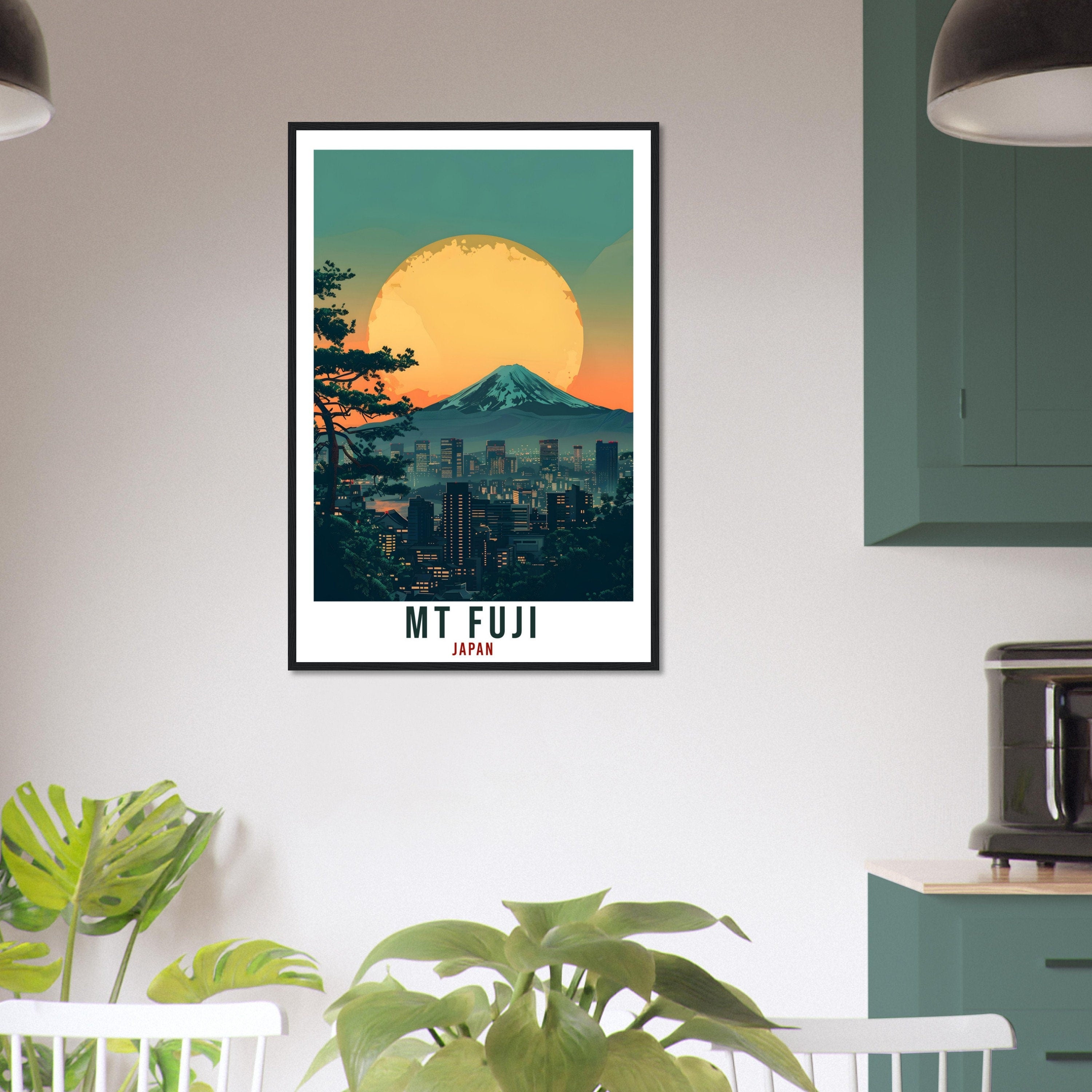 Mt Fuji Travel Print Japan Home Decoration Wall Art Gift Wall Hanging Art Lover Japanese Artwork Japan Mount Fuji Travel Poster Sunset Print