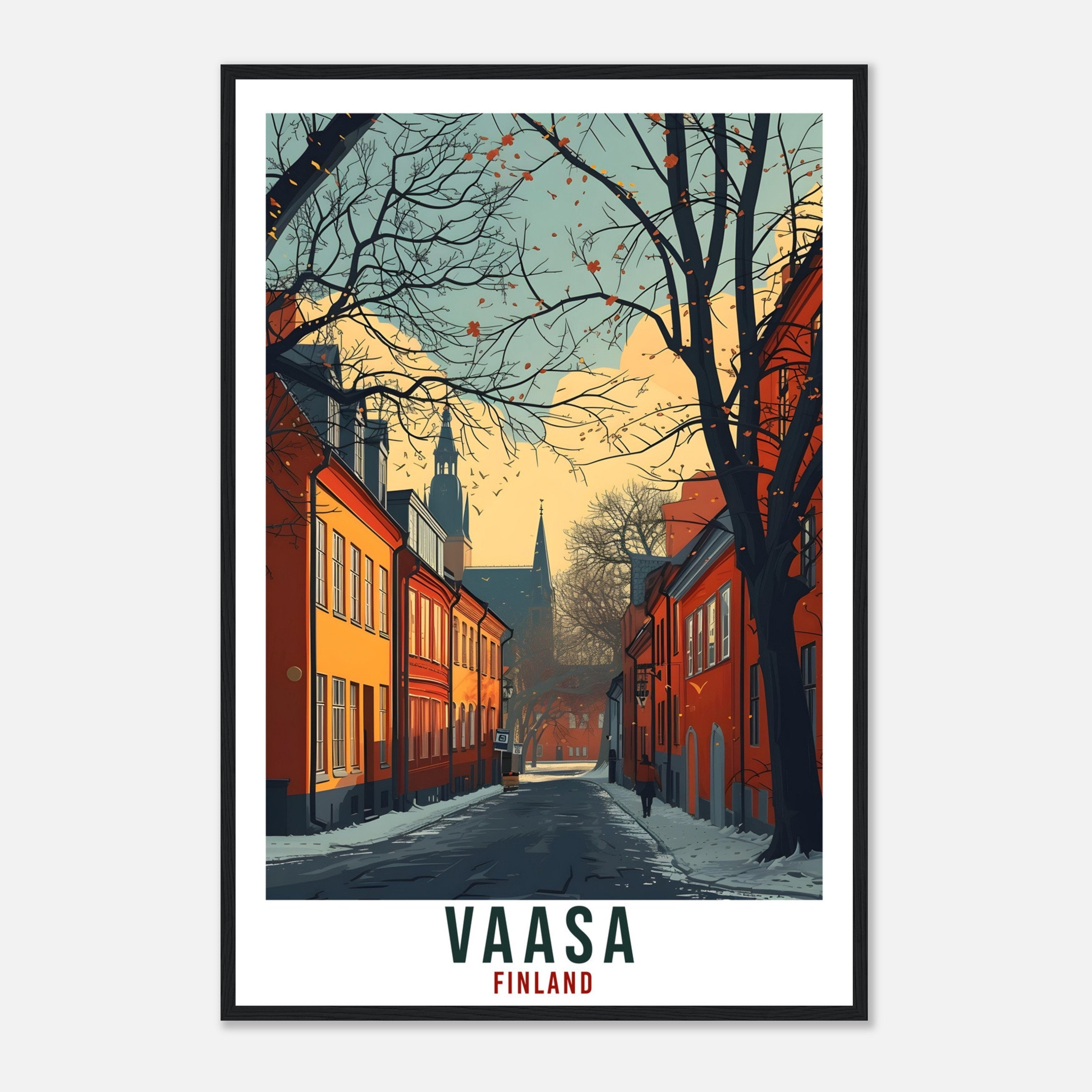 Vaasa Finland Travel Print Wall Art Vaasa Wall Hanging Home Décor Vaasa Gift Art Lovers Finland Artwork Gift Print Vaasa Landmark Poster