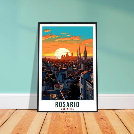 Rosario Travel Print Wall Art Rosario Argentina City Landscape Artwork Rosario Art Gifts Rosario Travel Poster Argentinian Art Lovers Gift