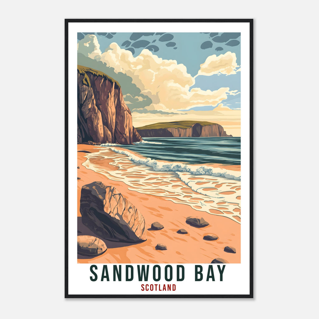 Sandwood Bay Travel Print Scotland Decor Sandwood Bay Wall Art Wall Hanging Art Lover Scotland Artwork Travel Poster Sandwood Bay Travel Art