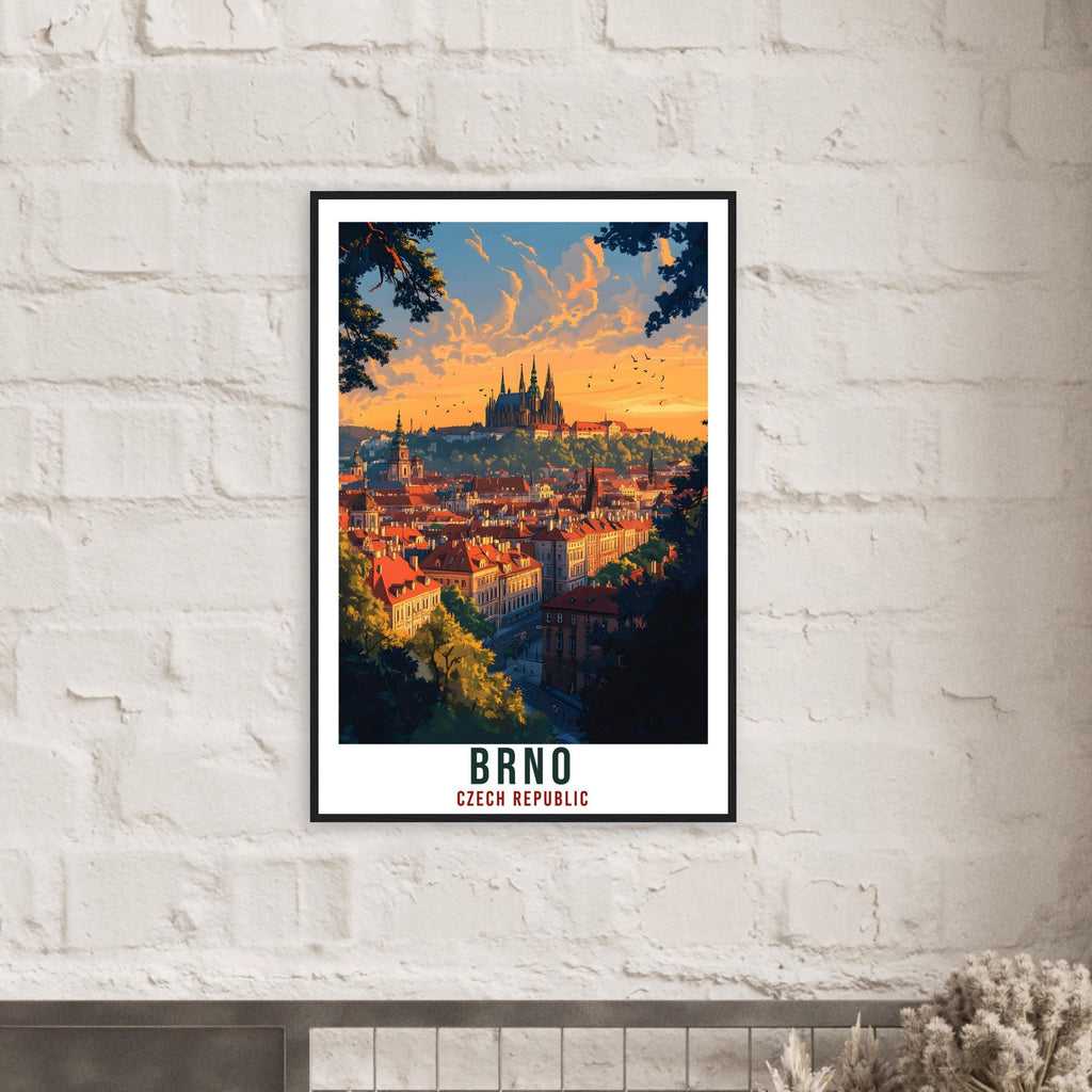 Brno Travel Print Czech Republic Home Decor Brno Wall Art Gift Wall Hanging Art Lover Brno Czechia Artwork Travel Poster Travel Artwork
