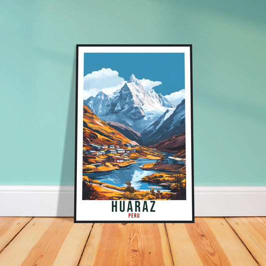 Huaraz Travel Print Peru Home Decor Huaraz Wall Art Gift Wall Hanging Art Lover Huaraz Peruvian Artwork Travel Poster Huaraz Peru Travel Art