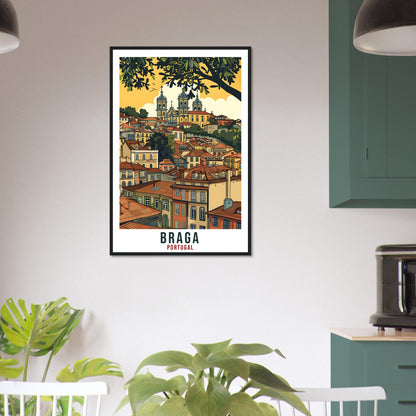 Braga Travel Print Portugal Wall Art Wall Hanging Home Décor Braga Gift Portugal Landmark Artwork Gift Braga Portugal Holiday Travel Poster