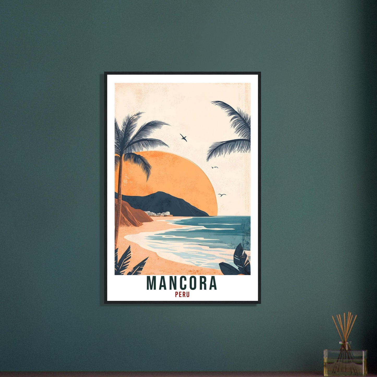 Mancora Travel Print Peru Home Decor Mancora Wall Art Gift Wall Hanging Art Lover Mancora Peruvian Artwork Travel Poster Travel Art Peru