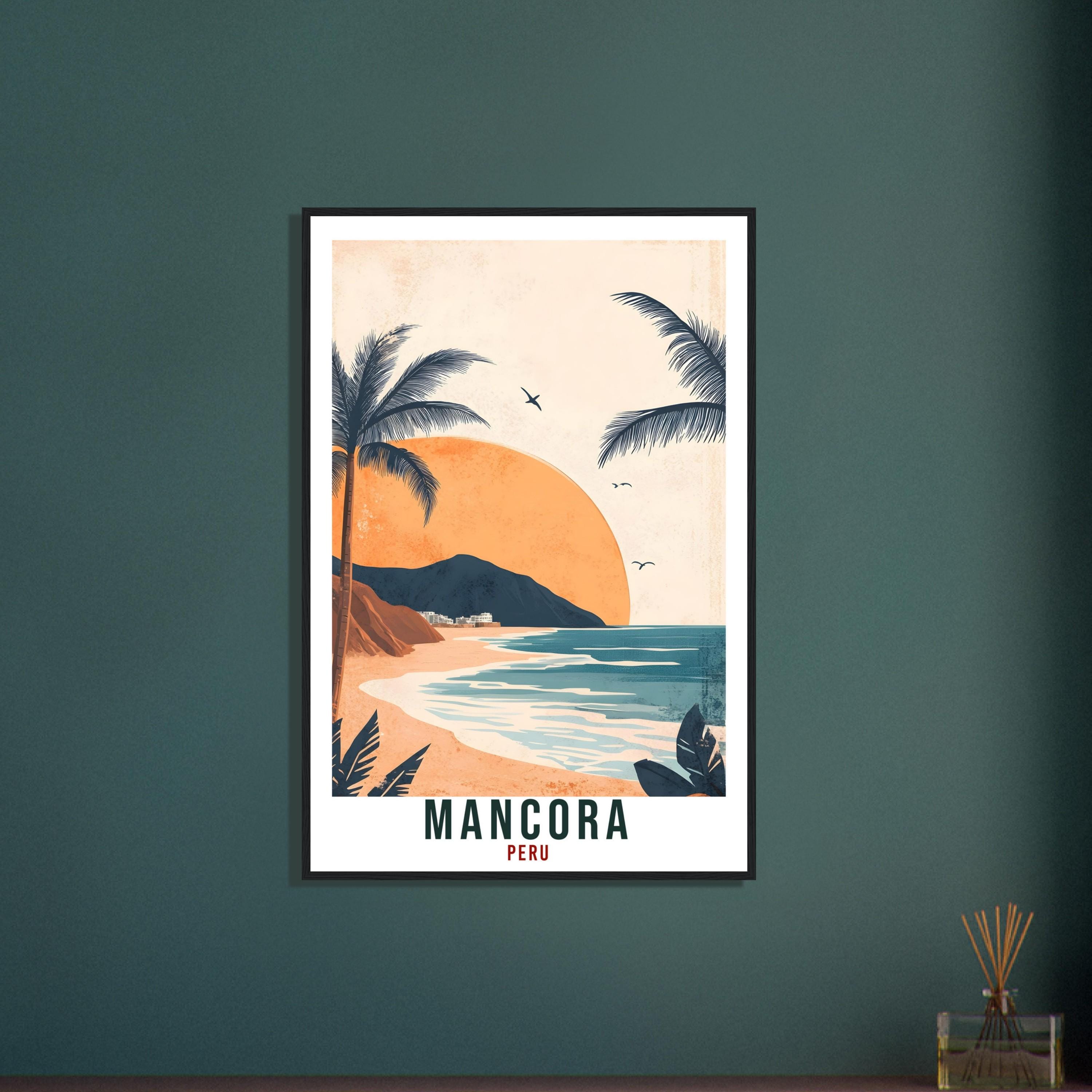 Mancora Travel Print Peru Home Decor Mancora Wall Art Gift Wall Hanging Art Lover Mancora Peruvian Artwork Travel Poster Travel Art Peru