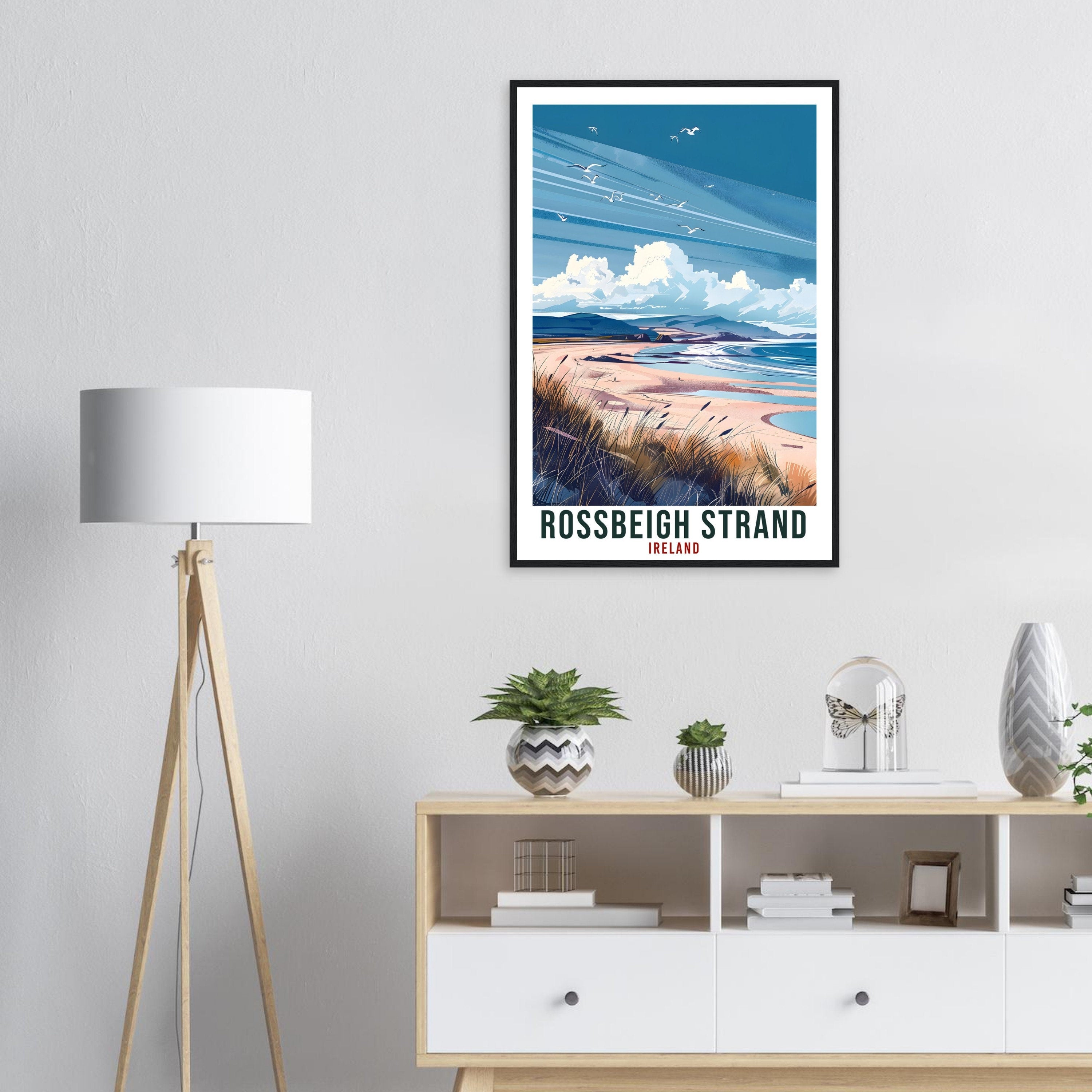 Rossbeigh Strand Travel Print Ireland Wall Art Wall Hanging Décor Rossbeigh Gift Art Lovers Gift Co Kerry Artwork Gift Ireland Travel Poster