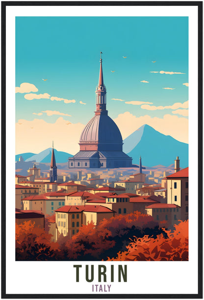 Turin Italy Travel Print Wall Art Turin Wall Hanging Home Décor Turin Gift Art Lovers Italy Art Lover Gift Print Turin City Print Italian