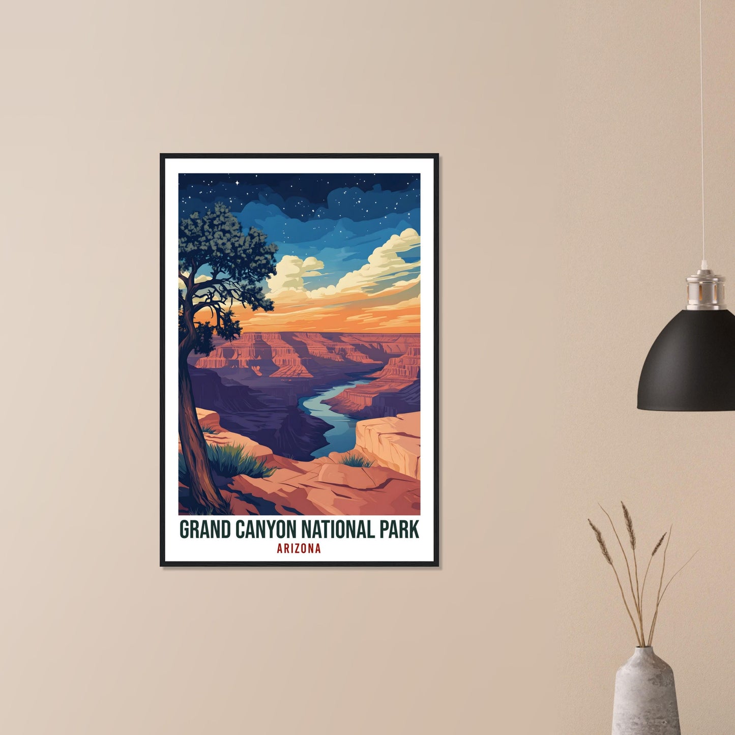 Grand Canyon National Park Arizona USA Travel Print Wall Art Wall Hanging Home Décor Grand Canyon Gift Travel Art USA Artwork Travel Poster
