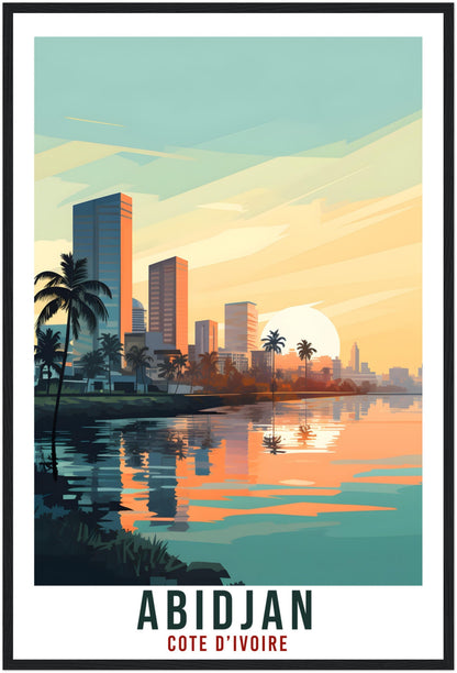 Abidjan Cote D'Ivoire Travel Print Wall Art Wall Hanging Home Décor Abidjan Gift Art Lovers Cote D'Ivoire Artwork Gift Print African Poster