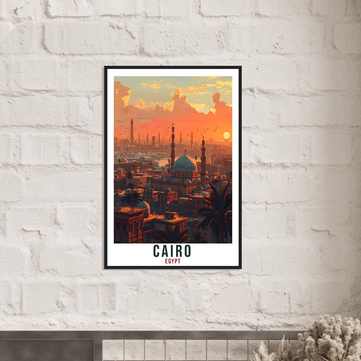 Cairo Egypt Travel Print Cairo City Wall Art Wall Hanging Home Décor Cairo Gift Art Lovers Egypt Artwork Gift Print African Landmark Poster