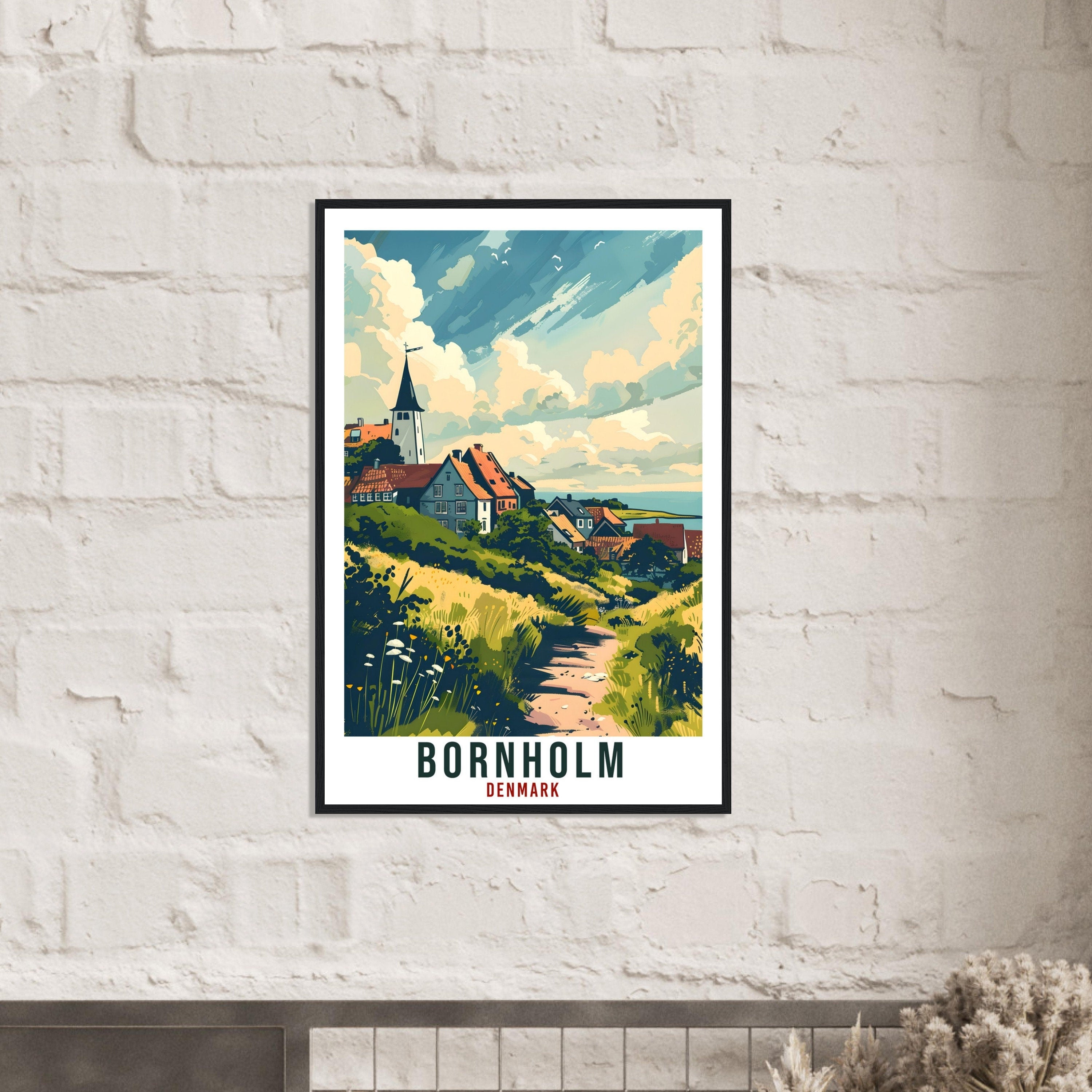Bornholm Travel Print Denmark Wall Art Wall Hanging Home Living Décor Bornholm Gift Art Lover Gift Denmark Artwork Gift Danish Travel Poster