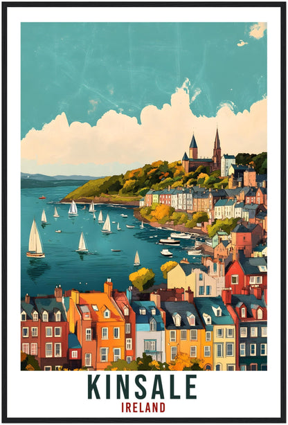 Kinsale Travel Print Ireland Home Decor Co Cork Wall Art Gift Wall Hanging Art Lover Kinsale Irish Artwork Travel Poster Ireland Travel Art