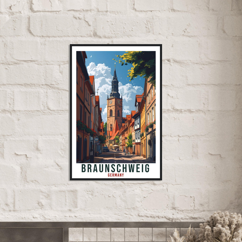 Braunschweig Gift Travel Print Germany Home Decor German Wall Art Gift Wall Hanging Art Lover Germany Artwork Braunschweig Travel Poster