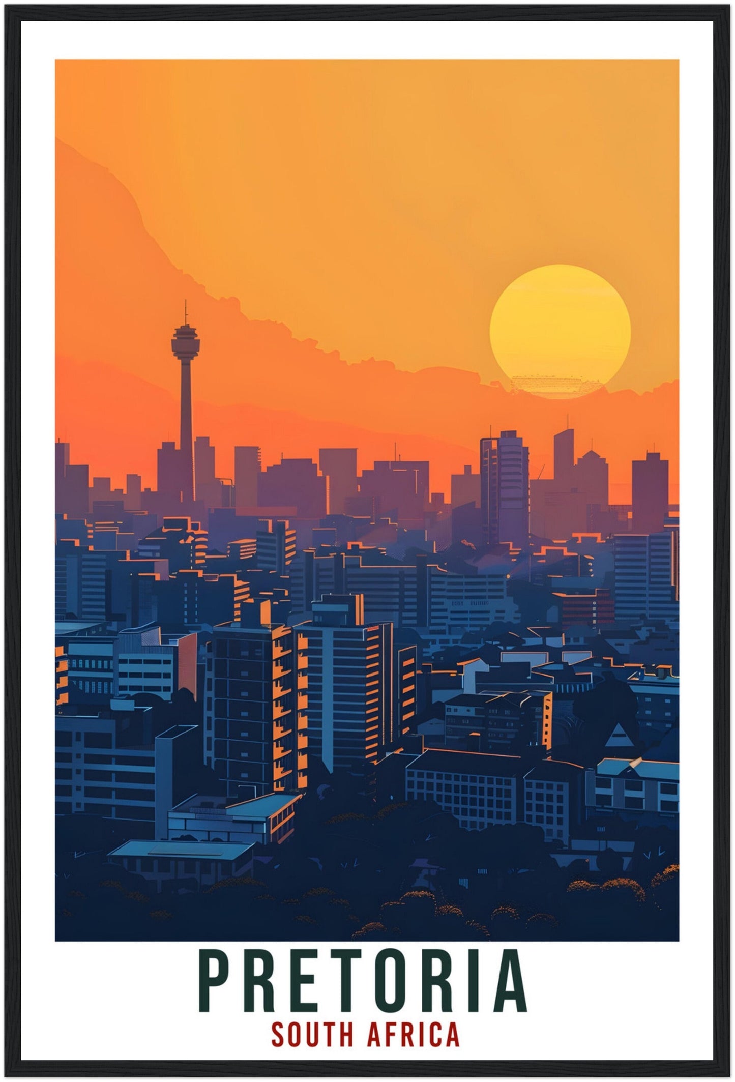 Pretoria South Africa Travel Print Wall Art Wall Hanging Home Décor Pretoria Gift Art Lovers Artwork Gift Print South Africa Landmark Poster