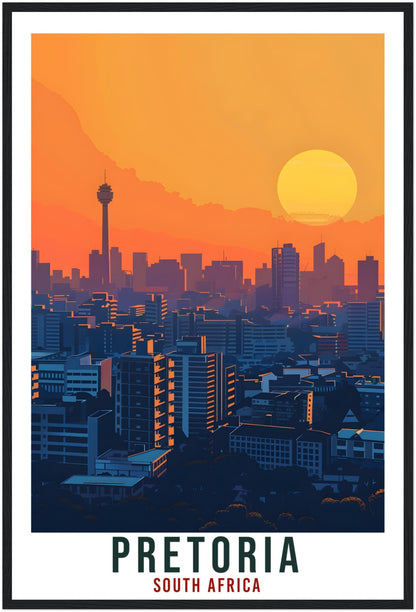 Pretoria South Africa Travel Print Wall Art Wall Hanging Home Décor Pretoria Gift Art Lovers Artwork Gift Print South Africa Landmark Poster