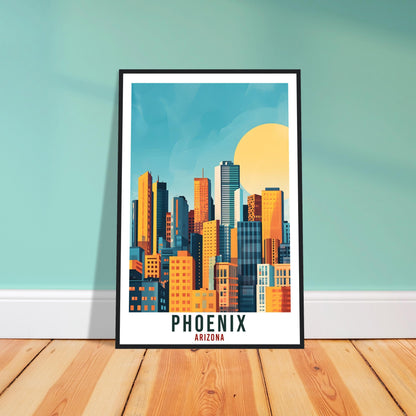 Phoenix Travel Poster Arizona Home Decoration USA City Wall Art Gift Wall Hanging Art Lover Arizona Artwork Phoenix Skyline Art Travel Print