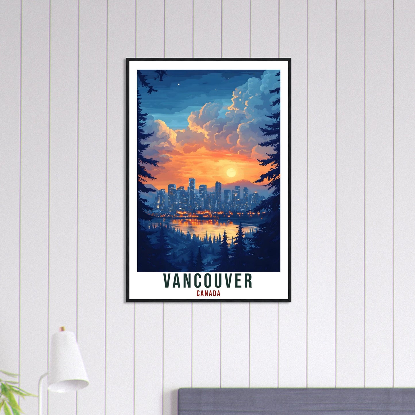 Vancouver Travel Print Canada Home Decor Vancouver Wall Art Gift Wall Hanging Art Lover Vancouver Canadian Artwork Travel Poster Canada Art