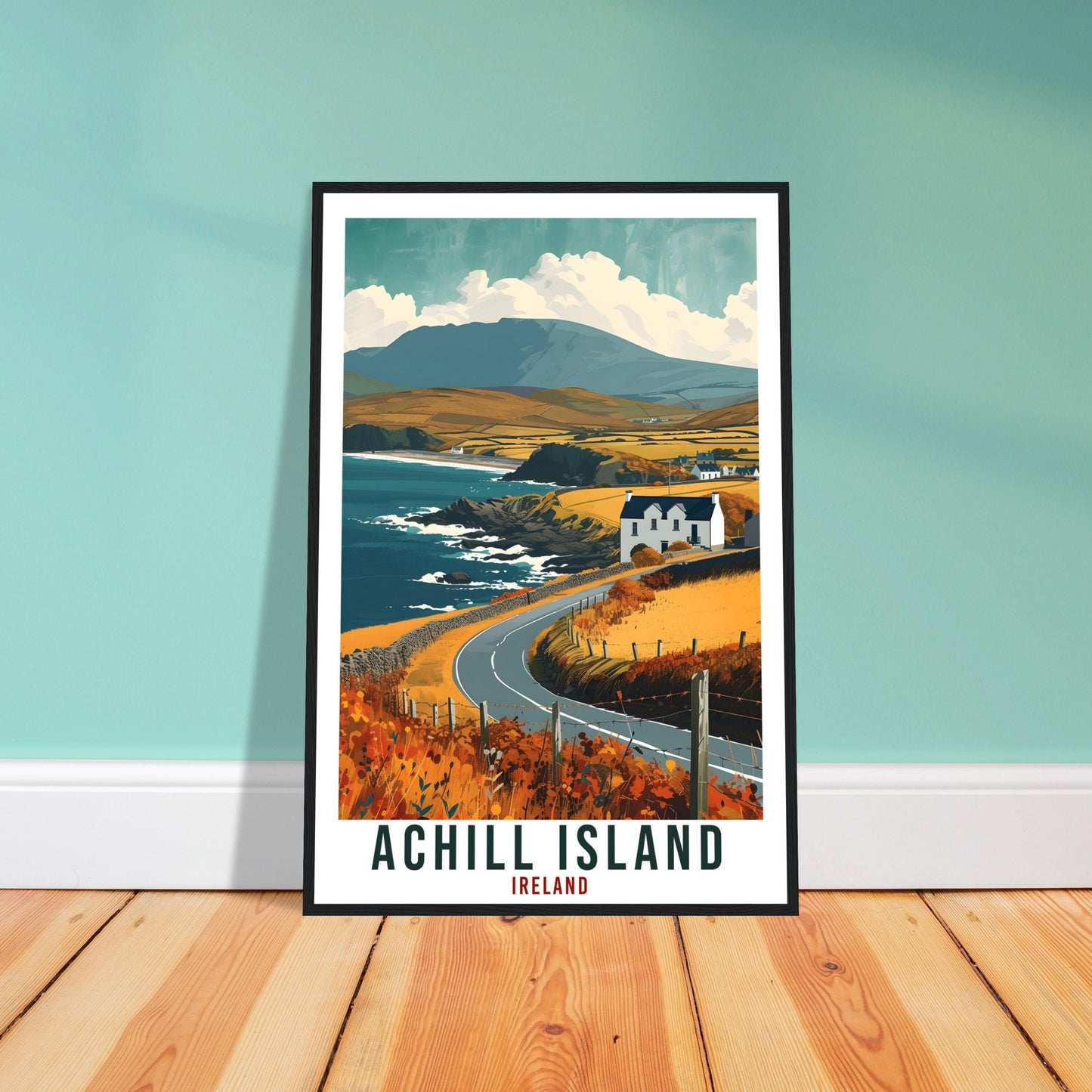 Achill Island Travel Print Ireland Home Decoration Wall Art Gift Wall Hanging Art Lover Irish Artwork Ireland Achill Island Travel Poster