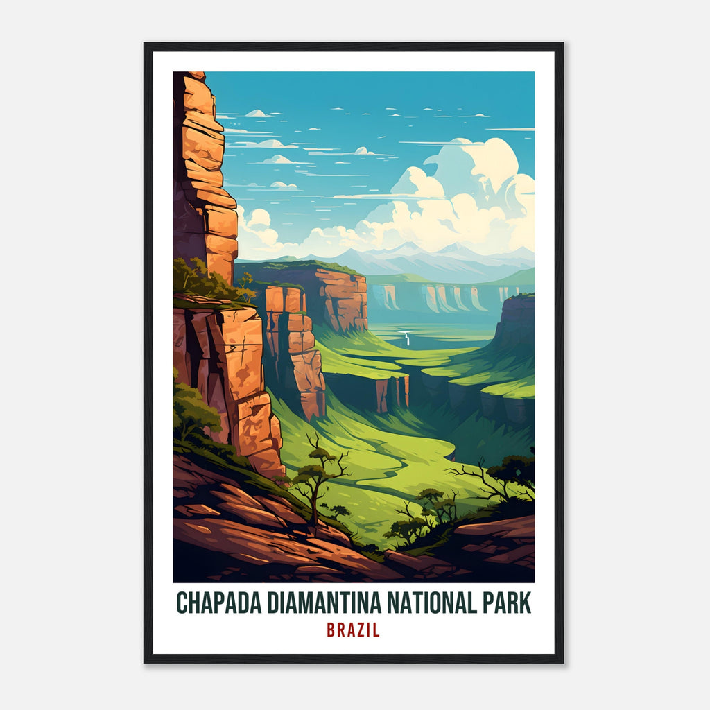 Chapada Diamantina Travel Print Wall Art Chalten Brazil Wall Hanging Artwork Art Gifts Travel Poster Brazil National Park Art Lover Gift