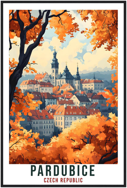 Pardubice Travel Print Czech Republic Home Decor Pardubice Wall Art Gift Wall Hanging Art Lover Pardubice Czechia Artwork Travel Poster Art