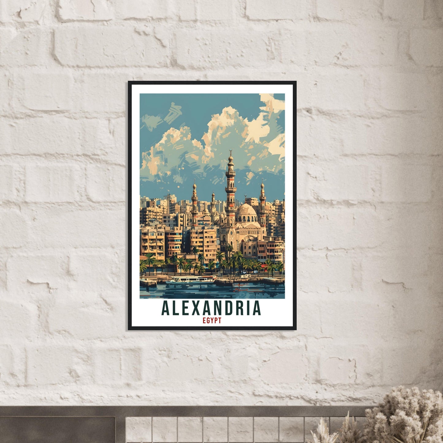 Alexandria Egypt Travel Print Wall Art Wall Hanging Home Décor Alexandria Gift Art Lovers Egypt Artwork Gift Print African Landmark Poster