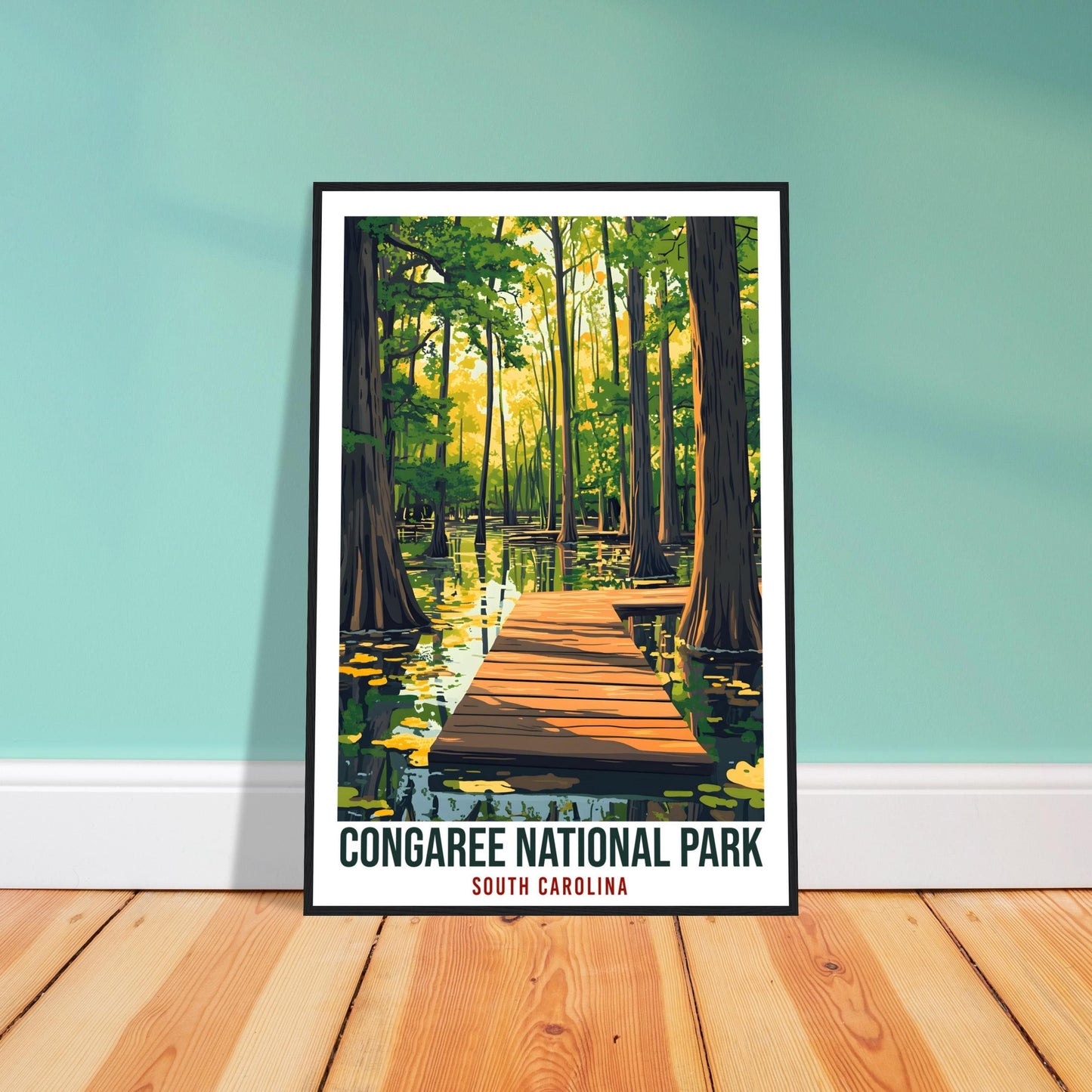 Congaree National Park South Carolina USA Travel Print Wall Art Wall Hanging Home Décor Congaree Gift Travel Art USA Artwork Travel Poster