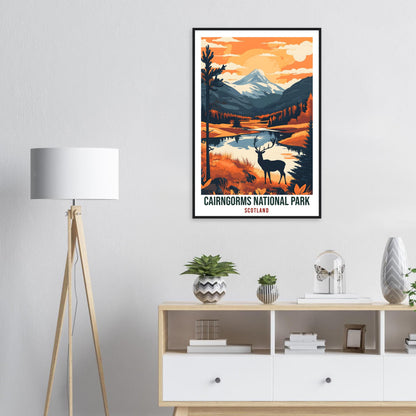 Cairngorms National Park Travel Print Scotland Decor Cairngorms Wall Art Wall Hanging Art Lover Scotland Artwork Travel Poster Cairngorms