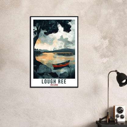 Lough Ree Travel Print Ireland Home Decor Lough Ree Wall Art Gift Wall Hanging Art Lover Lough Ree Irish Artwork Travel Poster Ireland Art