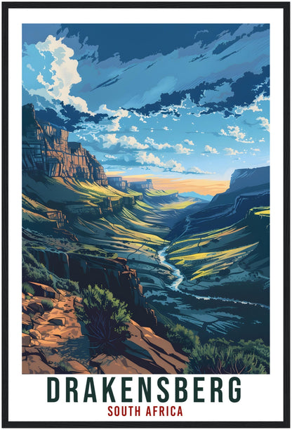Drakensberg South Africa Travel Print Wall Art Wall Hanging Home Décor Drakensberg Gift Art Lovers Artwork Gift Print South African Poster