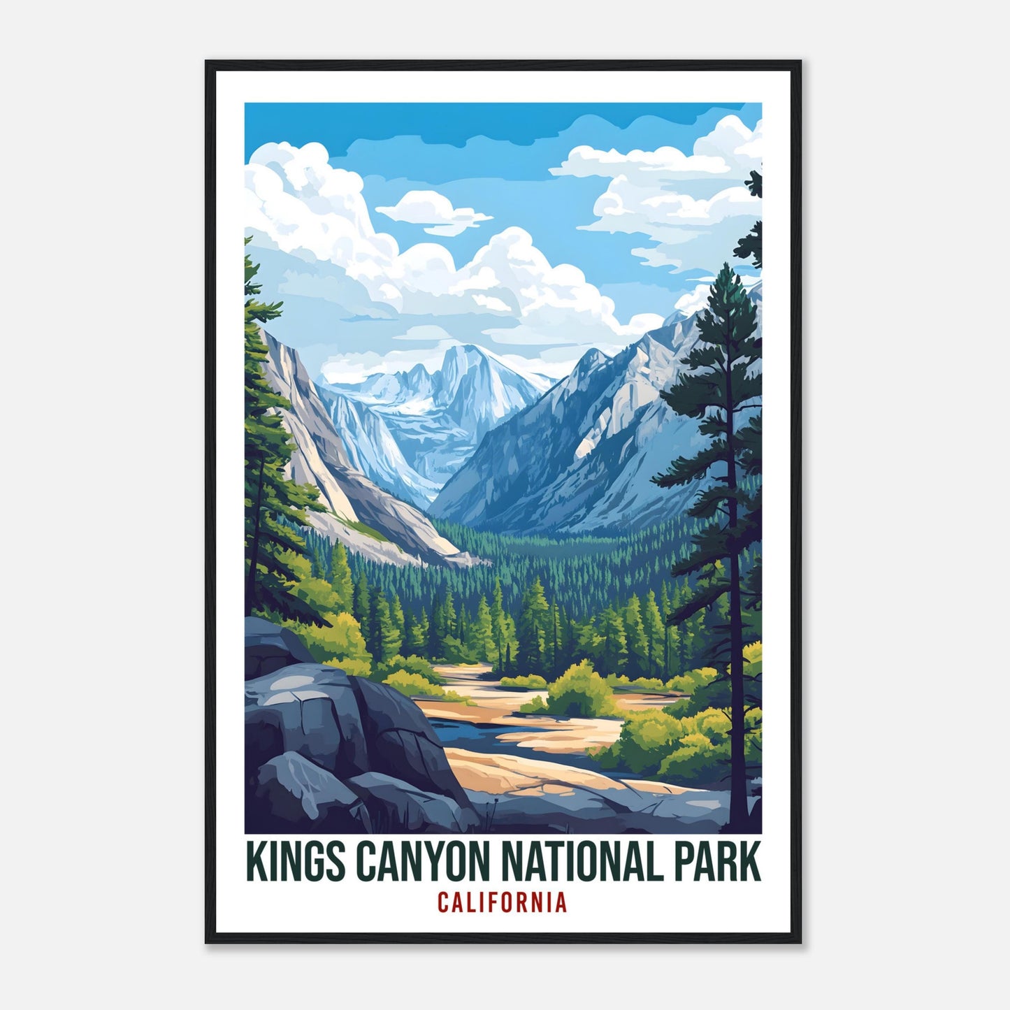 Kings Canyon National Park California USA Travel Print Wall Art Wall Hanging Décor Kings Canyon Gift Travel Art USA Artwork Travel Poster