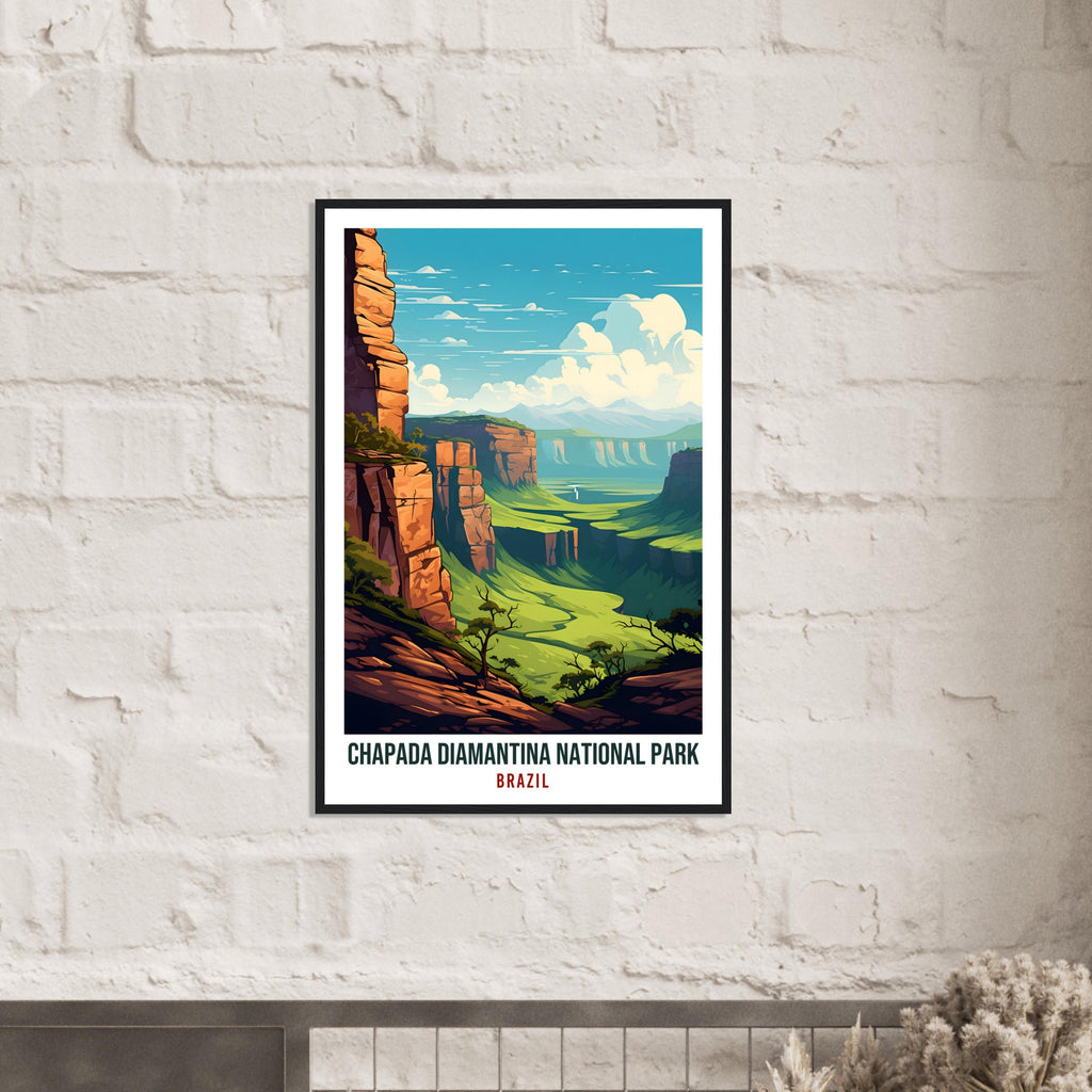 Chapada Diamantina Travel Print Wall Art Chalten Brazil Wall Hanging Artwork Art Gifts Travel Poster Brazil National Park Art Lover Gift