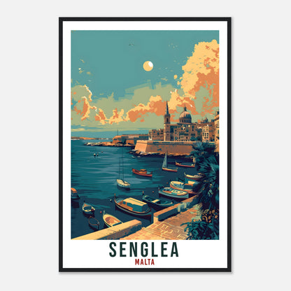 Senglea Travel Print Malta Wall Art Wall Hanging Home Living Décor Senglea Gift Art Lovers Gift Malta Artwork Gift Malta Travel Poster