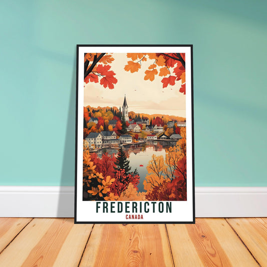 Fredericton Travel Print Canada Home Decor New Brunswick Wall Art Gift Wall Hanging Art Lover Fredericton Canadian Artwork Travel Poster