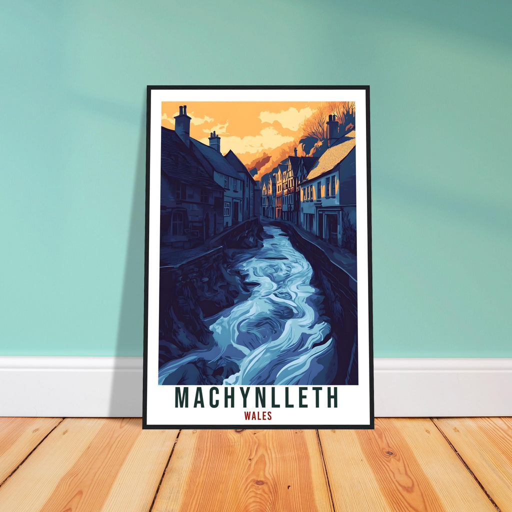 Machynlleth Travel Print Wales Home Decor Machynlleth Wall Art Wall Hanging Art Lover Wales Artwork Travel Poster Machynlleth Travel Art