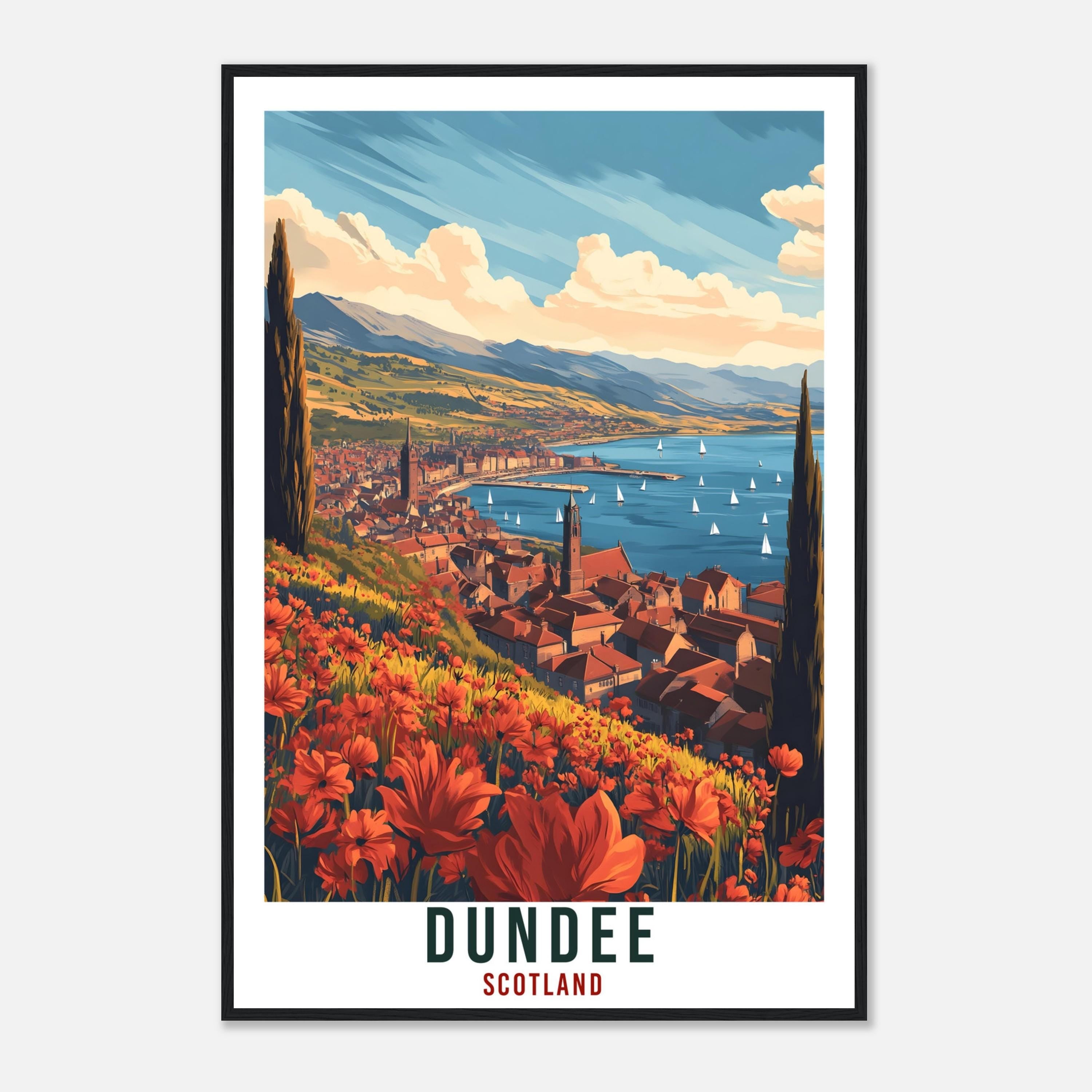 Dundee Travel Print Scotland Home Decor Dundee Wall Art Wall Hanging Art Lover Scotland Artwork Travel Poster Dundee Travel Art Gift