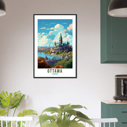 Ottawa Travel Print Wall Art Ottawa Canada Wall Hanging Home Décor Ottawa Gift Art Lovers Canadian Art Lover Gift Ottawa Travel Poster