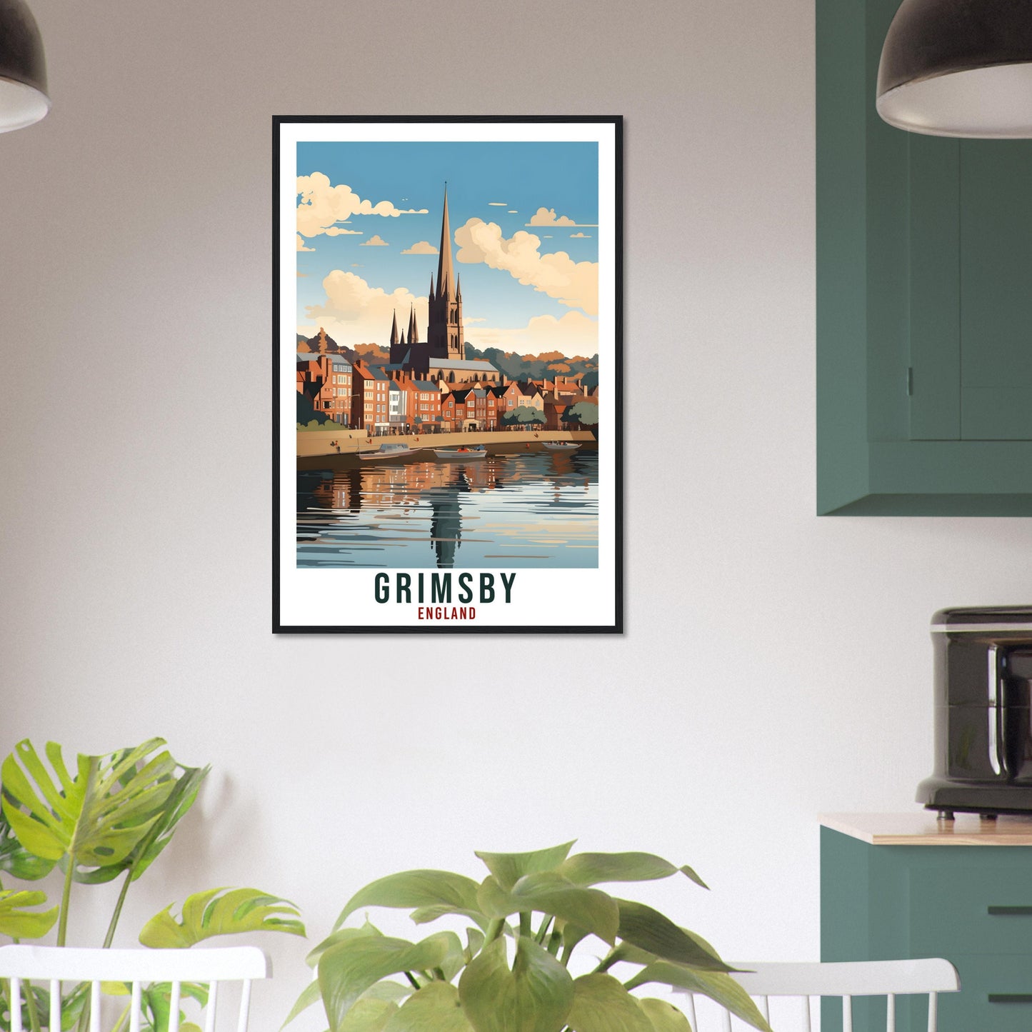 Grimsby Travel Print Wall Art Wall Hanging Home Living Décor Grimsby Gift Art Lovers Gift UK Artwork Gift Print England Travel Poster