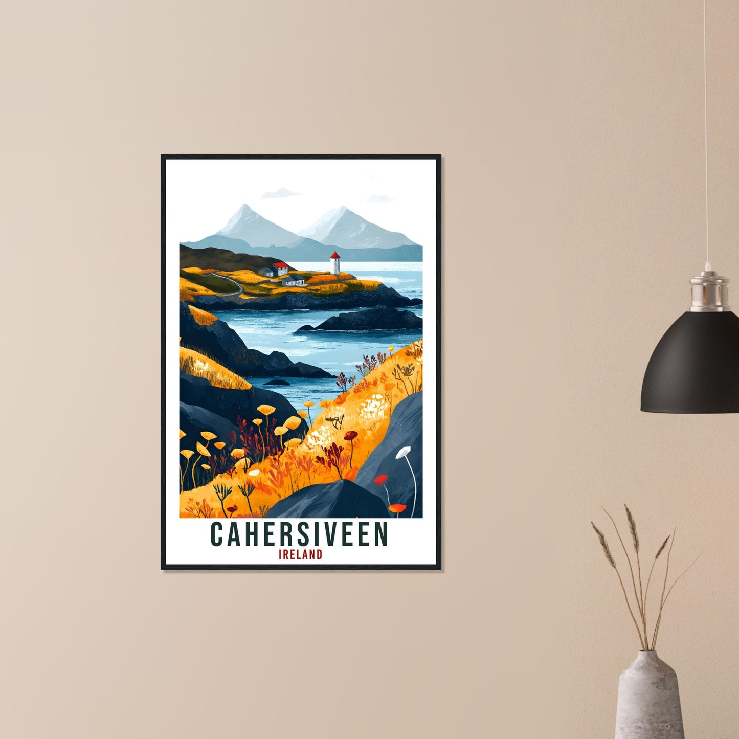 Cahersiveen Travel Print Ireland Decor Kerry Wall Art Gift Wall Hanging Art Lover Cahersiveen Irish Artwork Travel Poster Ireland Travel Art