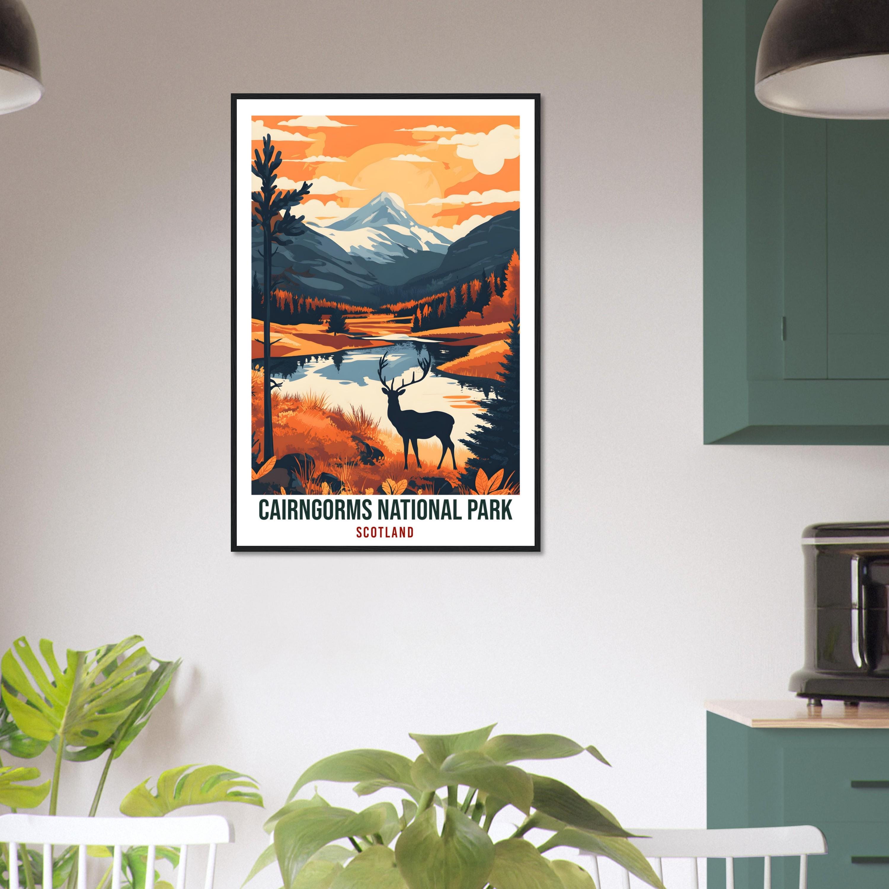 Cairngorms National Park Travel Print Scotland Decor Cairngorms Wall Art Wall Hanging Art Lover Scotland Artwork Travel Poster Cairngorms