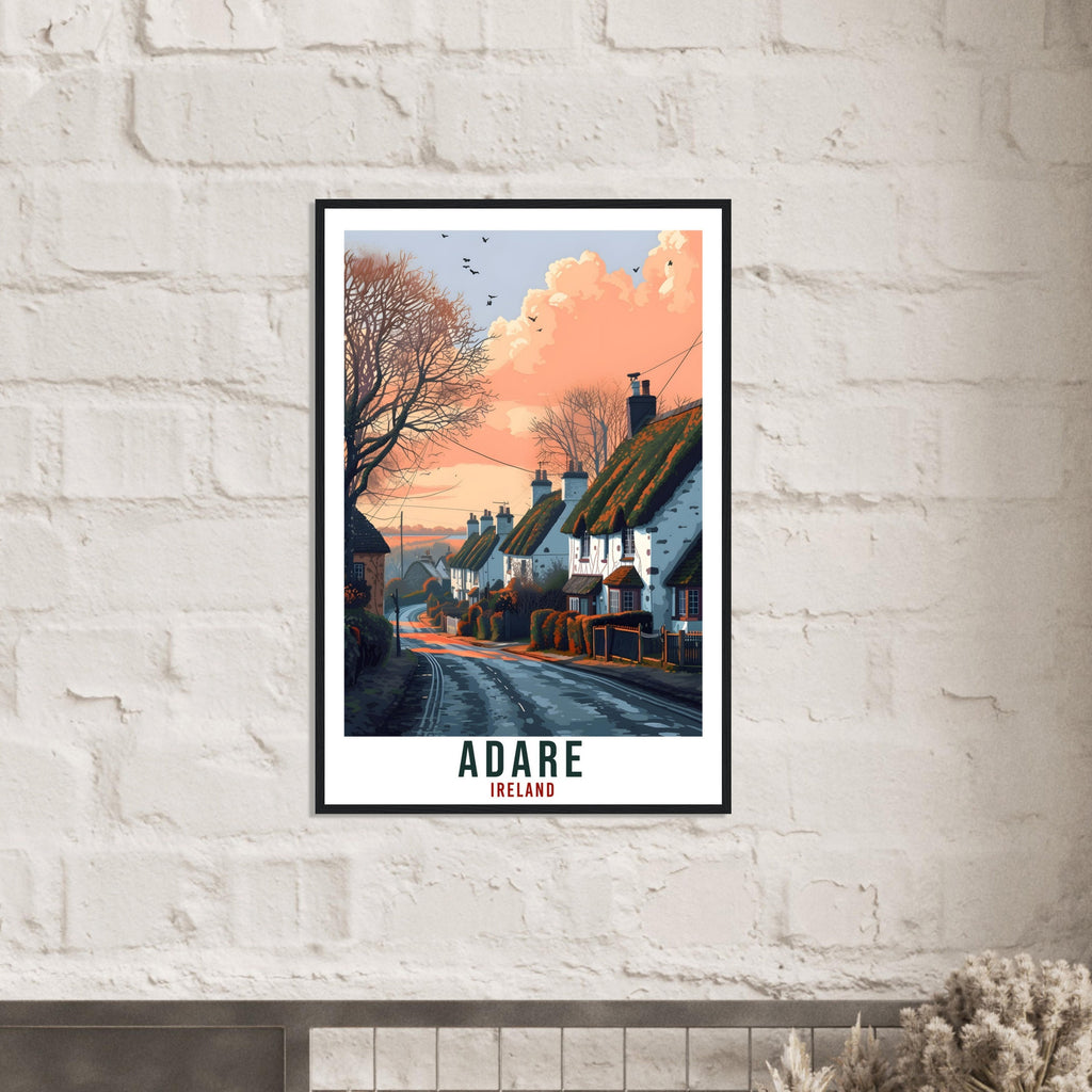 Adare Travel Print Ireland Home Decoration Adare Irish Town Wall Art Gift Wall Hanging Art Lover Irish Artwork Ireland Adare Travel Poster